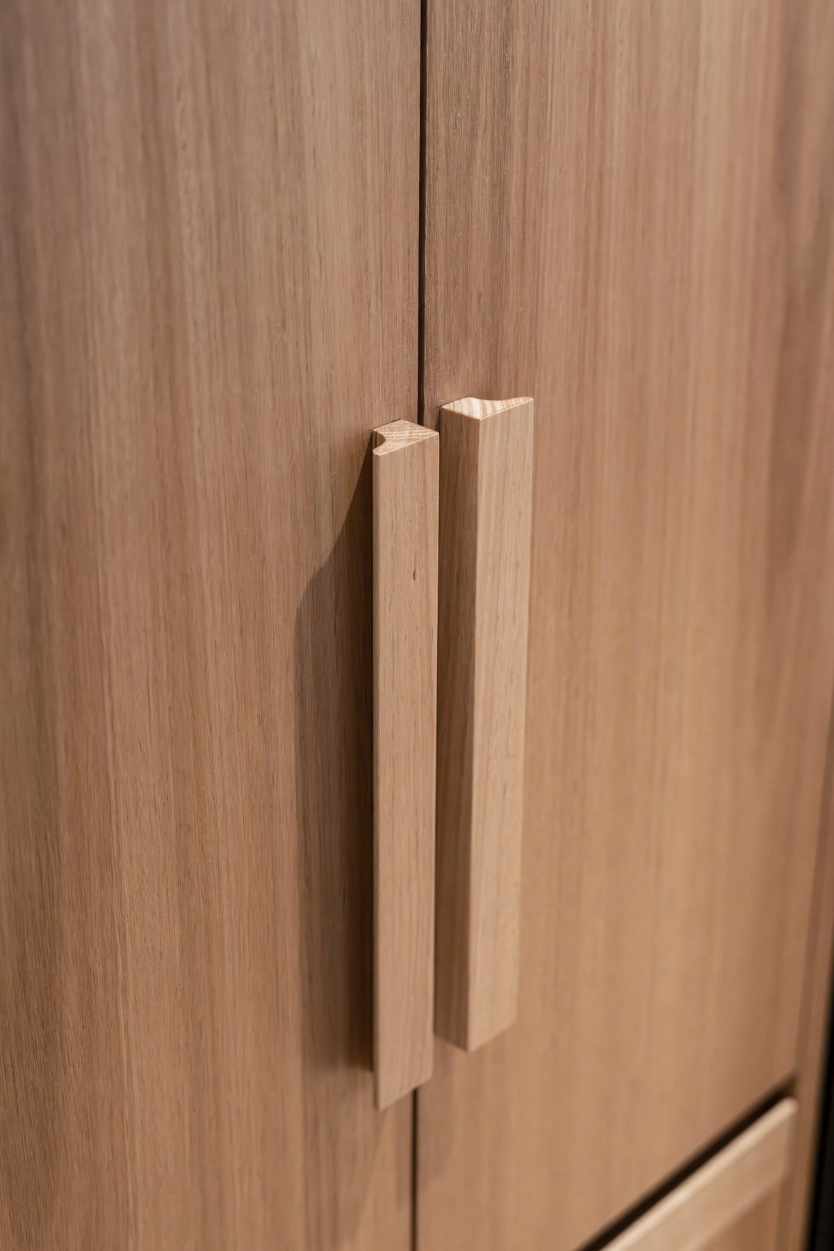 Timber cabinet handles